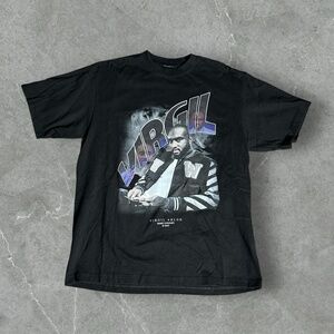 Virgil Abloh Shirr Mens XL Black‎ Game Changer Rap Tee 2022 Off White Streetwear
